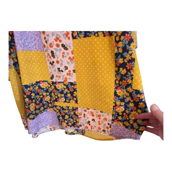 Andree By Unit Womens Multi Print Traditional Top V Neck Multicolor Medium - Picture 6 of 14